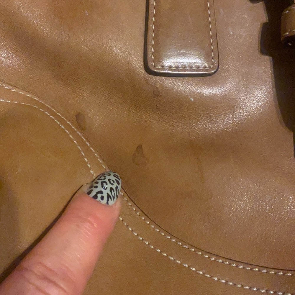 Coach camel signature satchel shoulder bag - Picture 13 of 16